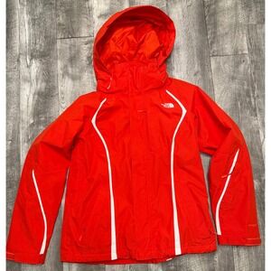 Hyvent women's Northface, orange jacket with hood full zip size medium